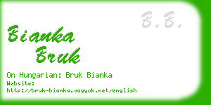 bianka bruk business card